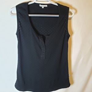 Powder Room XXL black with dot sleeveless tee shirt